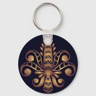 Fleur de Lis Bleu Keychain