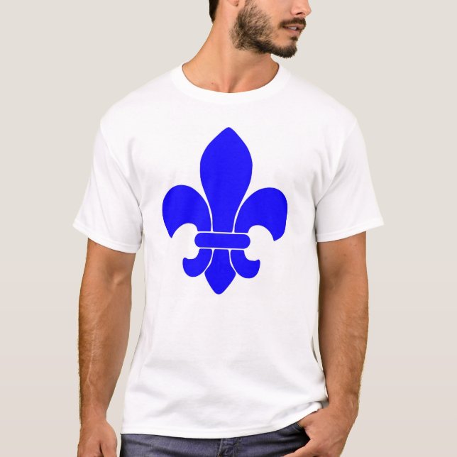 fleur de lis blue  T-Shirt (Front)