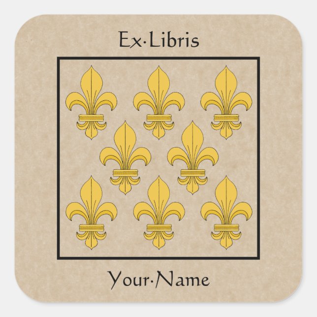 Fleur-de-lis Bookplate (Front)