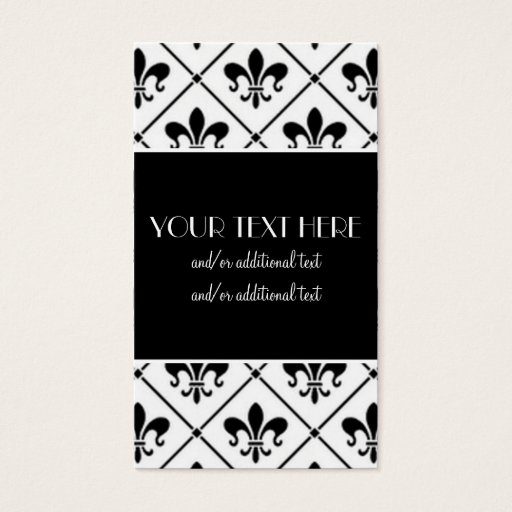 Customizable Fleur De Lis Border Business Cards