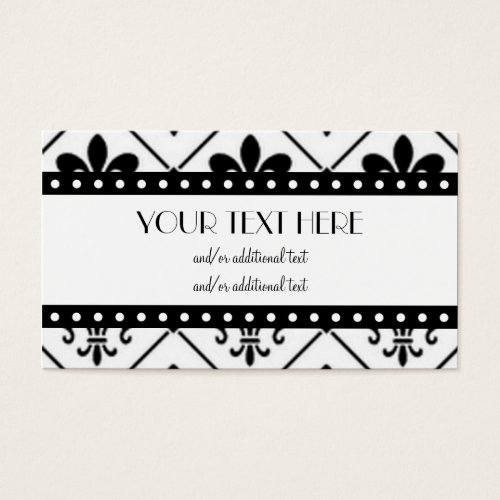 Fleur De Lis Border Business Card Template
