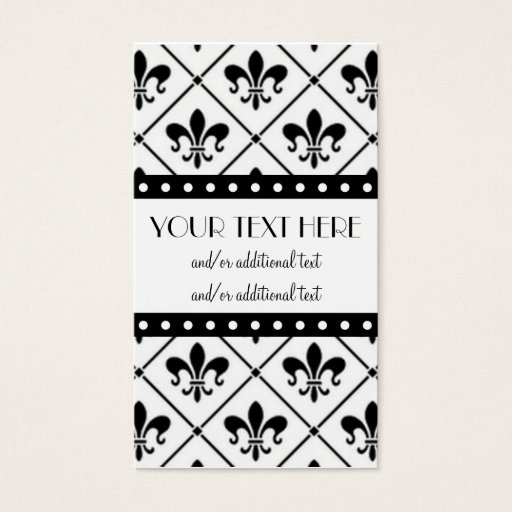 Customizable Fleur De Lis Border Business Cards