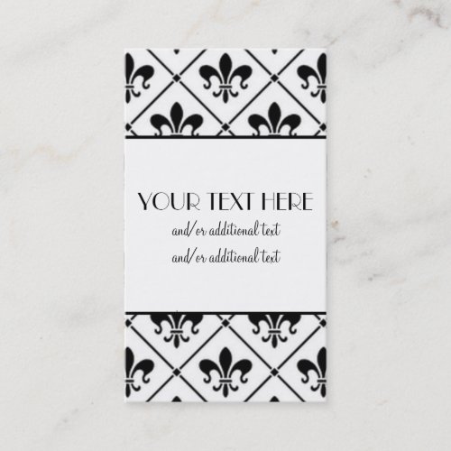 Fleur De Lis Border Business Cards