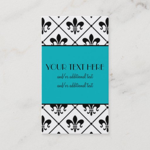 Customizable Fleur De Lis Border Business Card
