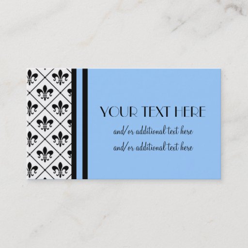 Customizable Fleur De Lis Border Business Cards