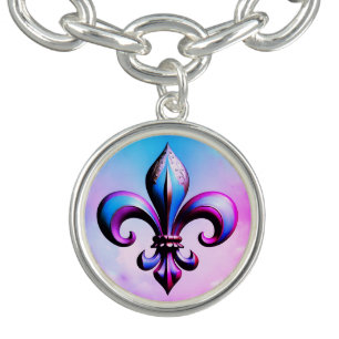 Fleur de lis Bracelet, Catholic Bracelet