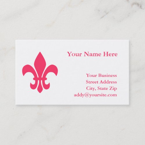 Fleur de Lis Business Card