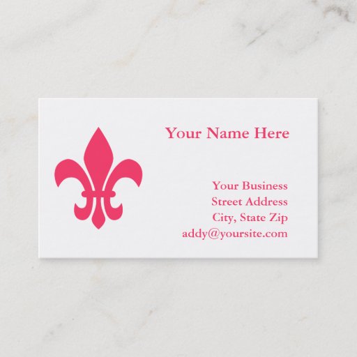 Customizable Fleur de Lis Business Card