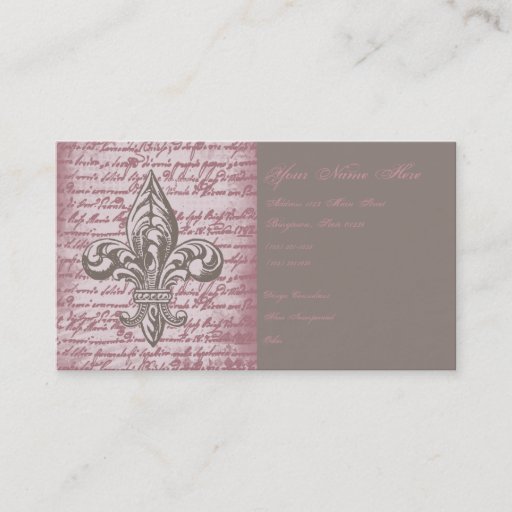 Customizable Fleur de Lis Business Card Templates
