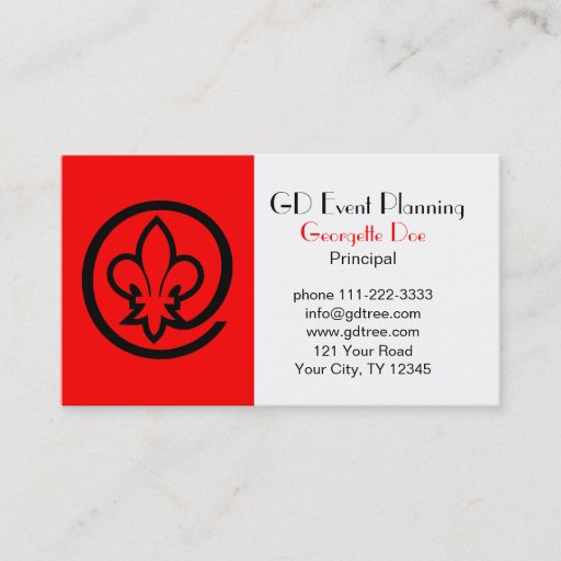 Customizable Fleur-de-lis Business Card Template
