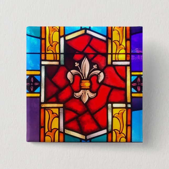 Fleur-de-lis Button (Front)