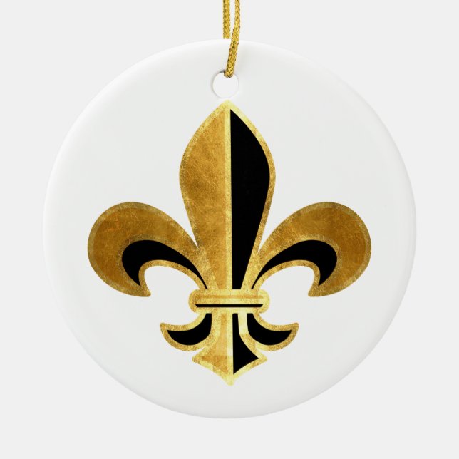 Fleur de lis ceramic ornament (Front)