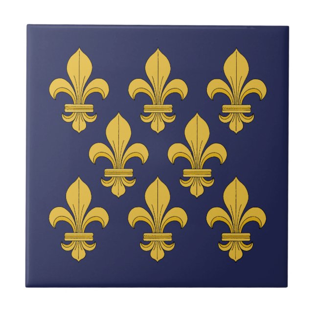 Fleur-de-lis Ceramic Tile (Front)