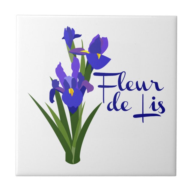 Fleur De Lis Ceramic Tile (Front)