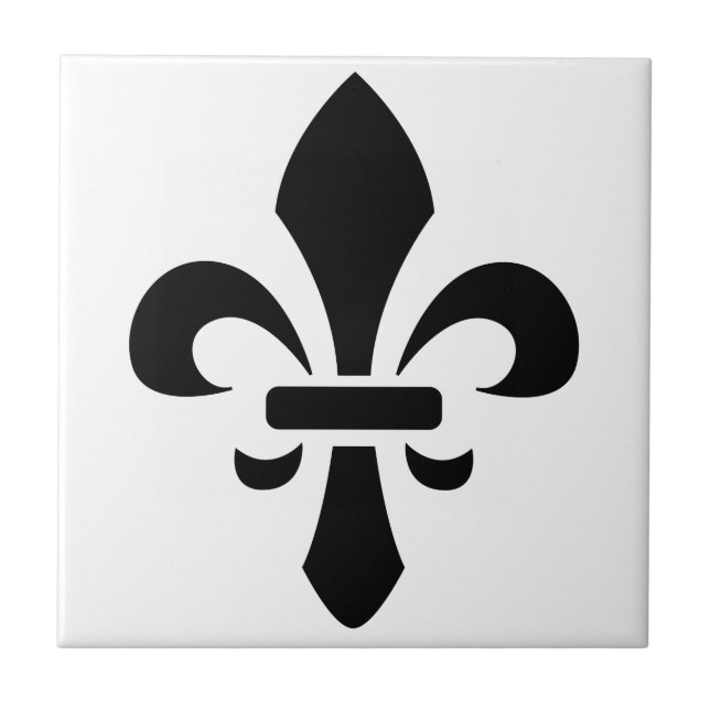Fleur-De-Lis  Ceramic Tile (Front)