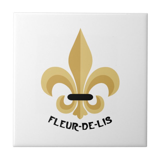 Fleur-De-Lis Ceramic Tile (Front)