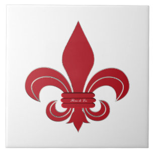 Fleur de Lis Ceramic Tile