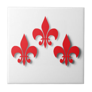 Fleur de Lis Ceramic Tile