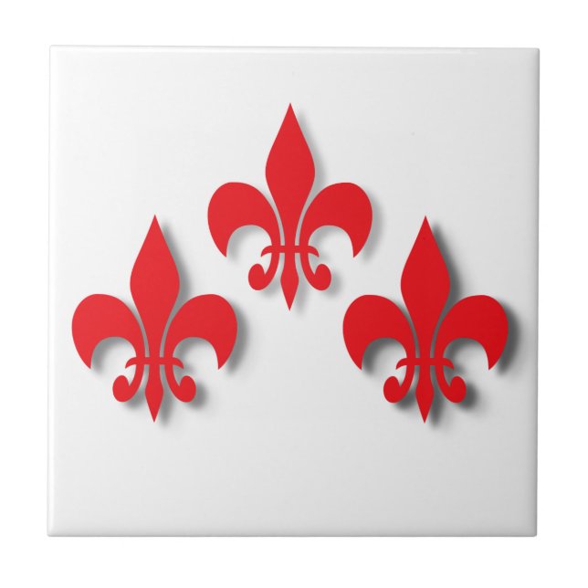 Fleur de Lis Ceramic Tile (Front)