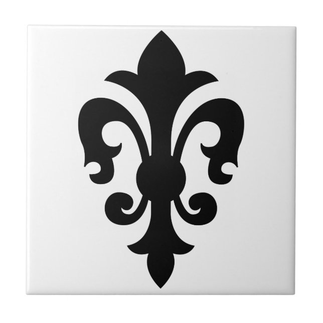 Fleur-De-Lis  Ceramic Tile (Front)