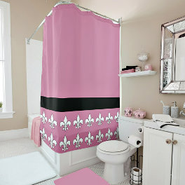 Fleur de lis Choose your background color Shower Curtain