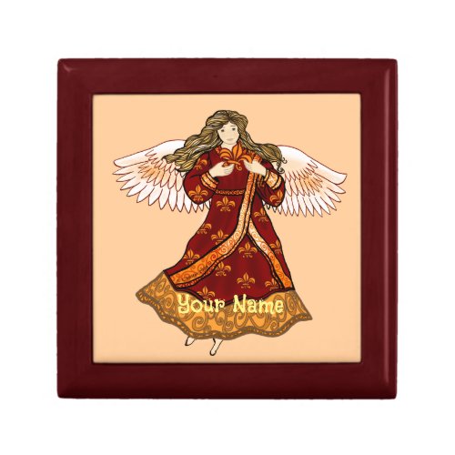 Fleur de lis Christian angel  Gift Box