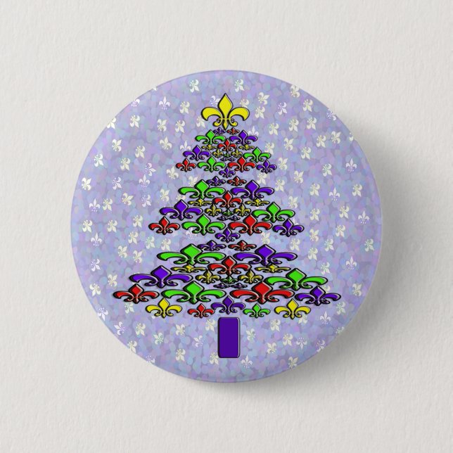 Fleur de Lis Christmas Tree Pins (Front)