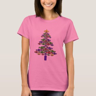 Fleur de Lis Christmas Tree Shirt