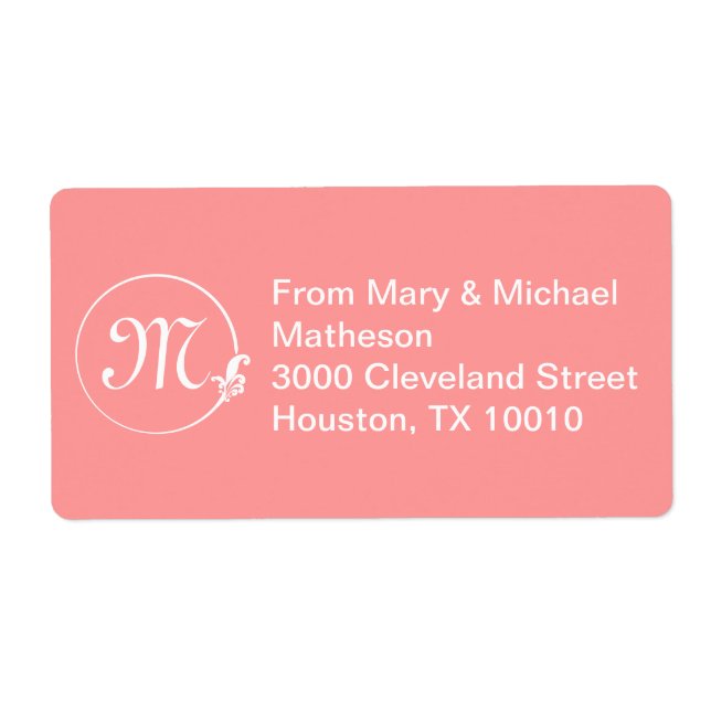 Fleur-de-Lis Circle Label (Front)