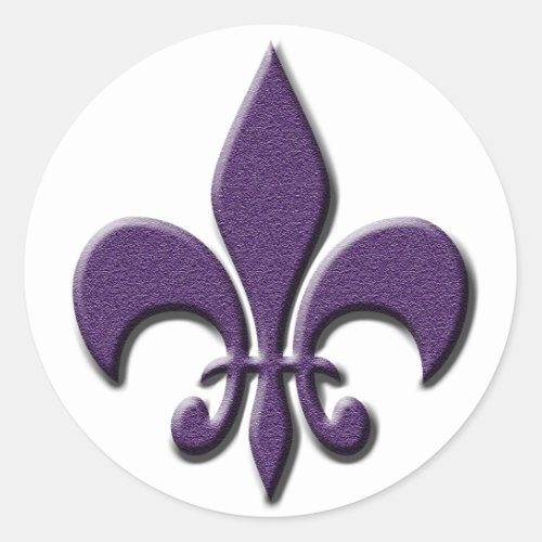 Fleur de Lis Classic Round Sticker