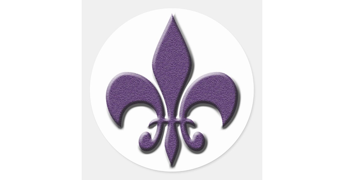 Mardi Gras Fleur-de-Lis Sticker, Zazzle