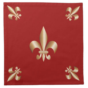 Fleur de lis cloth napkin