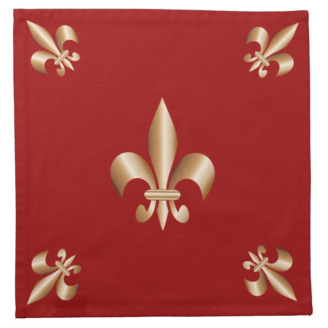 Fleur de lis cloth napkin (Front)