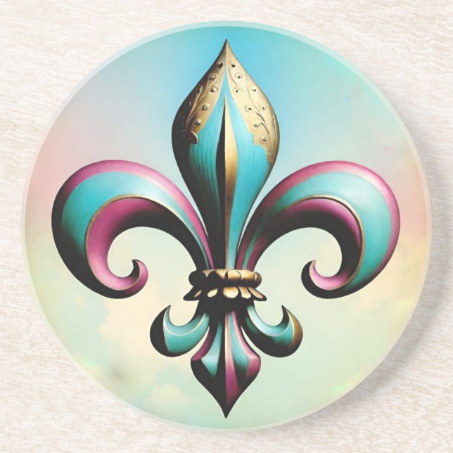 Fleur de lis Coaster, Catholic  Coaster (Front)