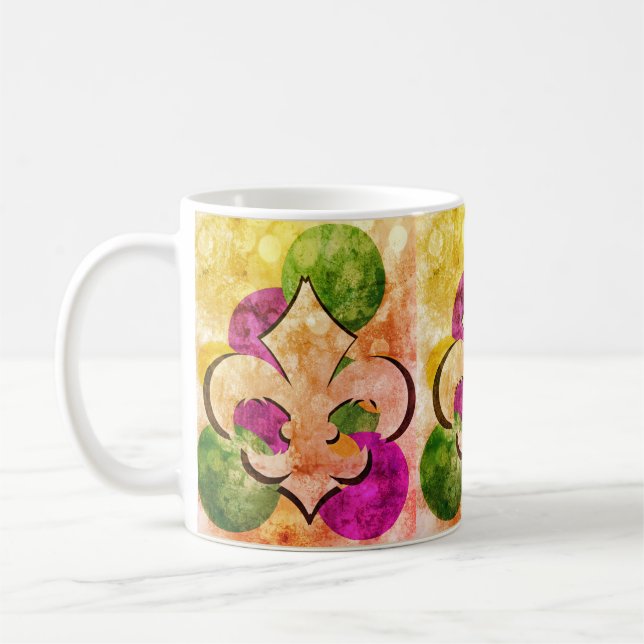 Fleur-de-Lis | Colorful Coffee Mug (Left)