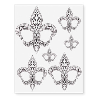 Fleur De Lis Custom Temporary Tattoos