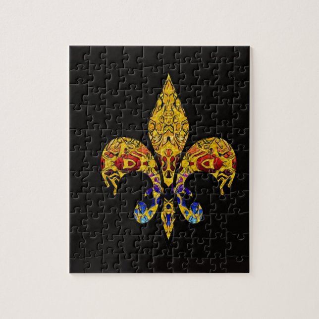 Fleur-de-lis customize it jigsaw puzzle (Vertical)
