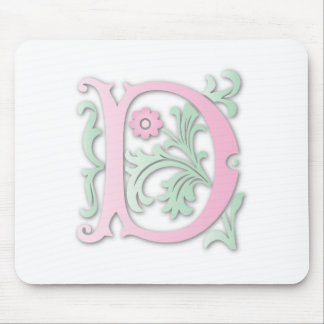 Fleur-de-lis D Monogram Mouse Pad