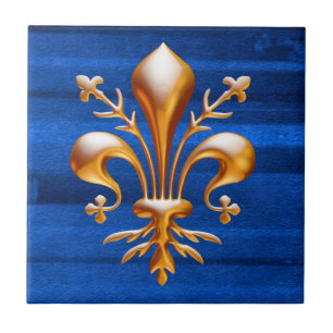 Fleur de Lis (de Lys) Ceramic Tile