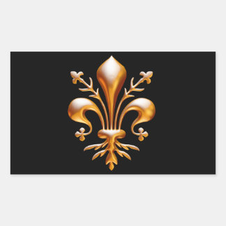 Fleur de Lis (de Lys) Rectangular Sticker