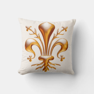 Fleur de Lis (de Lys) Throw Pillow