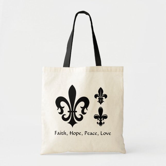 Fleur de lis decorative tote bag (Front)