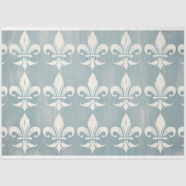 Fleur-de-lis Decoupage Tissue Paper (Front)