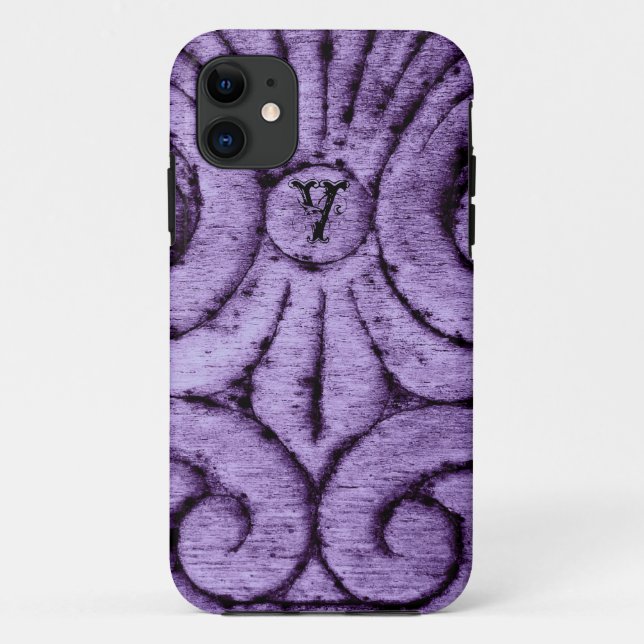 Fleur de Lis Design (Purple) Case-Mate iPhone Case (Back)