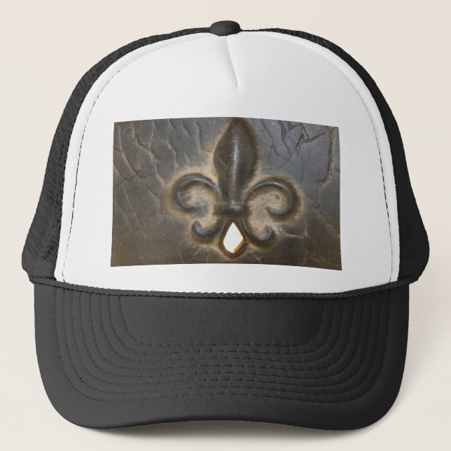 Fleur De Lis Design Trucker Hat (Front)
