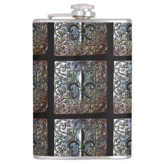 FLEUR DE LIS DESIGNER HIP FLASK