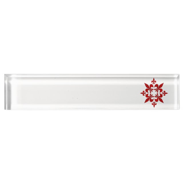 Fleur de Lis Desk Name Plate (Front)