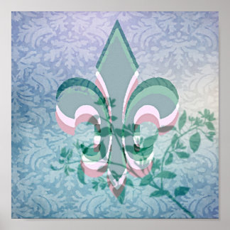 Fleur-de-Lis Digital Art 2 Poster
