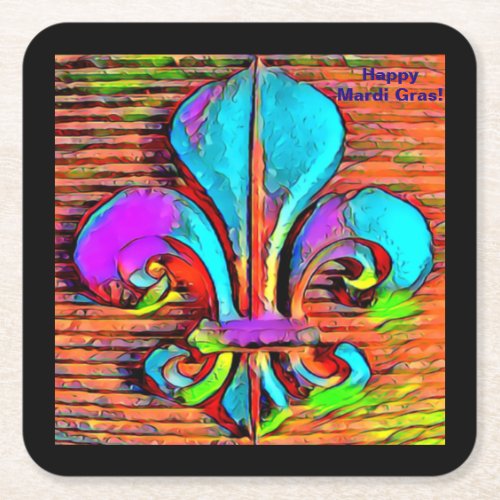 Fleur De Lis Digital Art Design Coasters