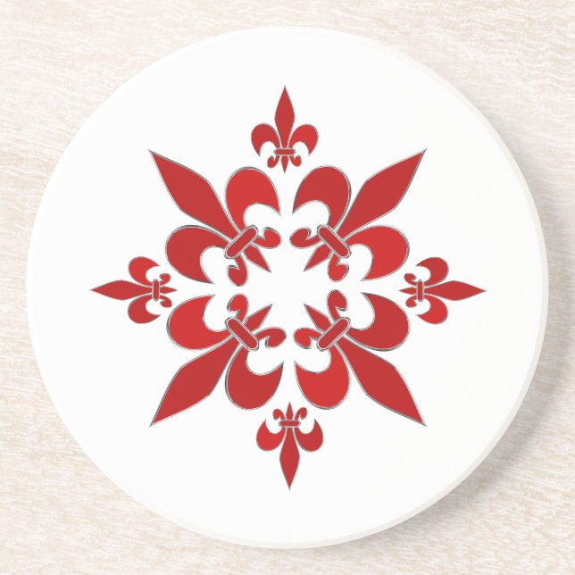 Fleur de Lis Drink Coaster (Front)